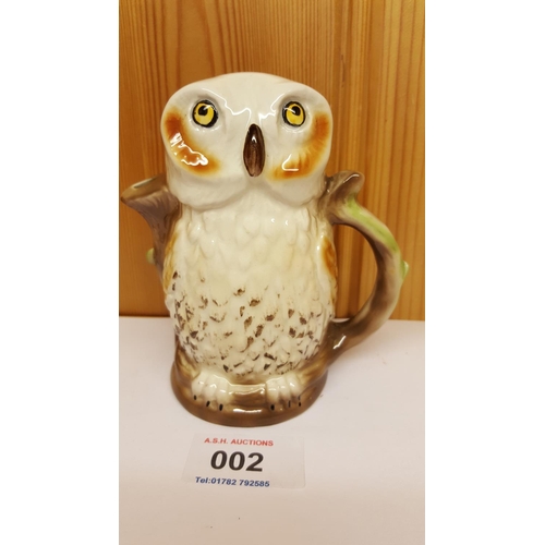 2 - TONY WOOD OWL JUG