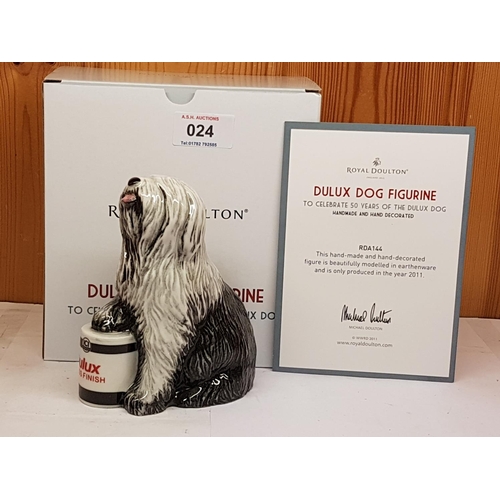 24 - ROYAL DOULTON MODEL OF A DULUX DOG (Made For One Year Only --To Celebrate 50 Years Of Dulux)  (Origi... 