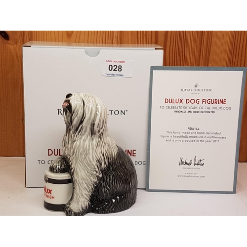 28 - ROYAL DOULTON MODEL OF A DULUX DOG (Made For One Year Only --To Celebrate 50 Years Of Dulux)  (Origi... 