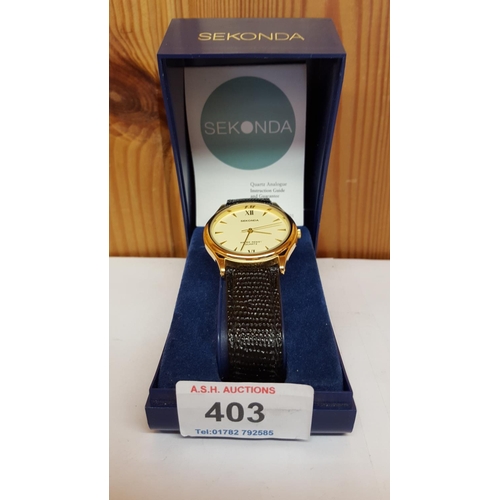 403 - SEKONDA GENTS WATCH (Boxed)