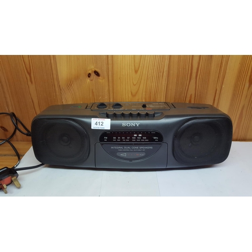 412 - SONY CFS-B11 RADIO CASSETTE