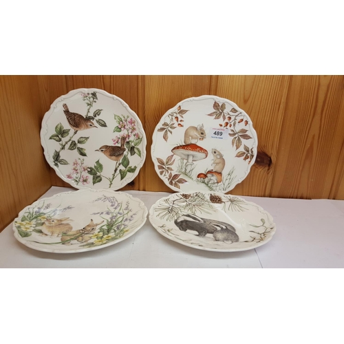 489 - ROYAL ALBERT PLATES (4) 