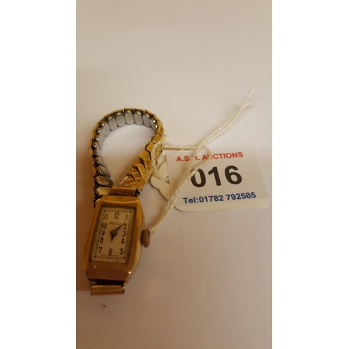 16 - 9ct GOLD ROTARY LADIES WRIST WATCH