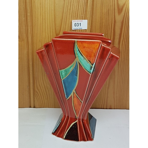 31 - ANITA HARRIS ART POTTERY FAN VASE