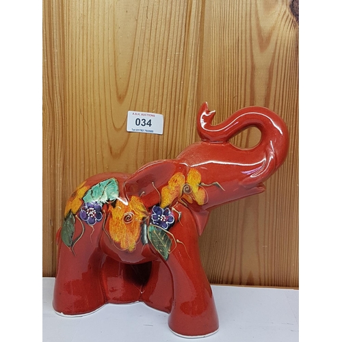 34 - ANITA HARRIS ART POTTERY MODEL OF AN ELEPHANT