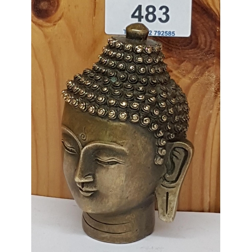 483 - BRASS THAI GOD With SEAL BASE