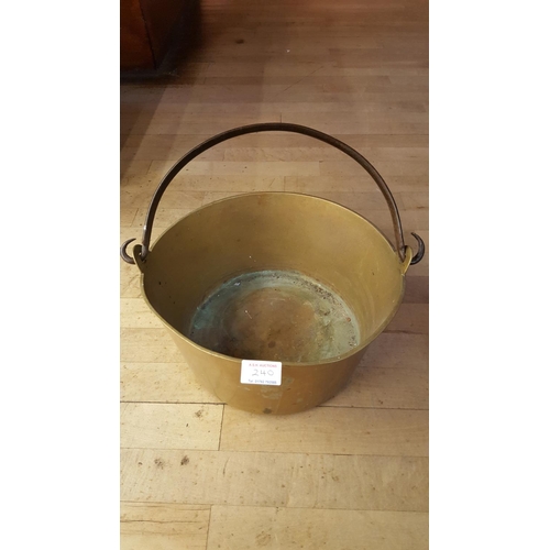 240 - BRASS HEAVY JAM KETTLE   (Old)