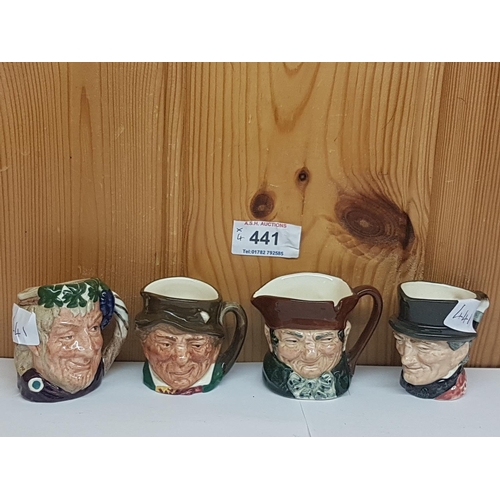 441 - ROYAL DOULTON Miniature CHARACTER JUGS (4) 