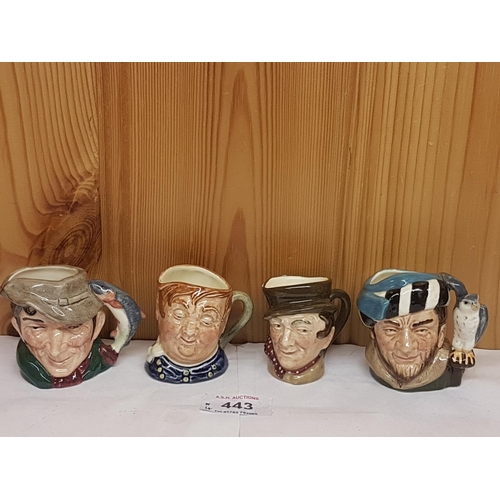 443 - ROYAL DOULTON Miniature CHARACTER JUGS (4) 