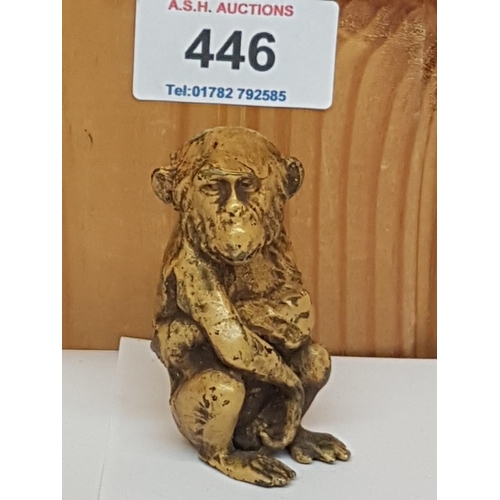 446 - COLD PAINTED BRONZE MONKEY