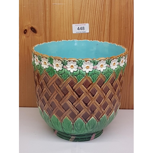 448 - MINTON MAJOLICA  PLANTER