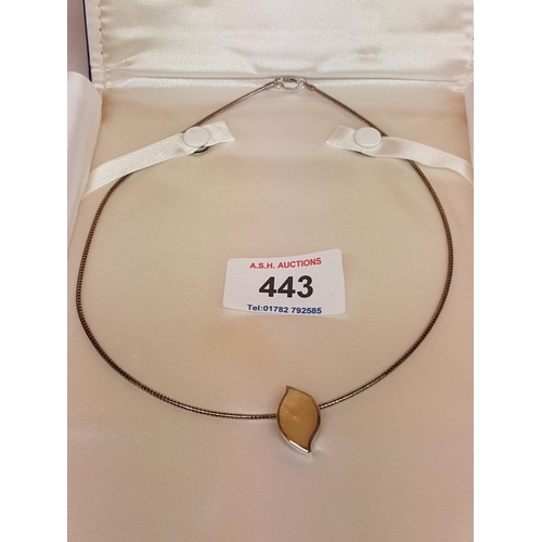 443 - SILVER WARE NECKLACE & PENDANT