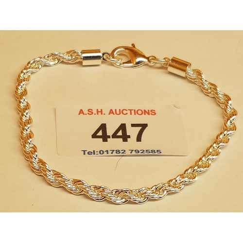 447 - SILVER ROPE BRACELET