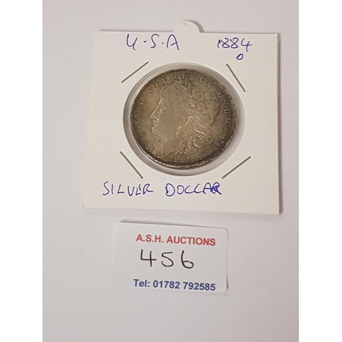 456 - U.S.A. SILVER DOLLAR 1884 (New Orleans)  (High Grade)