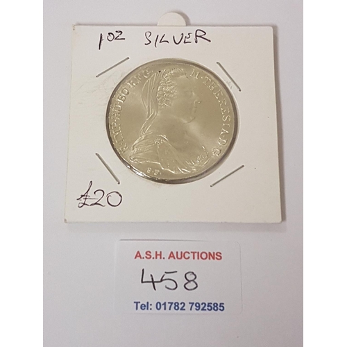 458 - SILVER THALER 