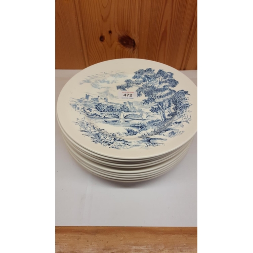 472 - WEDGWOOD DINNER PLATES (11) IN THE 