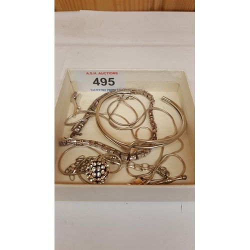 495 - SILVER (Hallmarked) JEWELLERY ITEMS (5)