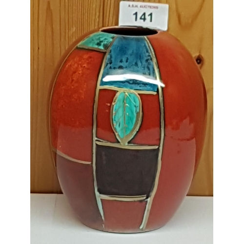 141 - ANITA HARRIS ART POTTERY 15cm VASE (Trial Piece) Signed