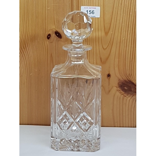 156 - ROYAL DOULTON CUT GLASS DECANTER