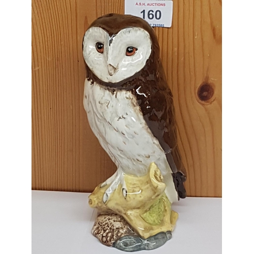 160 - ROYAL DOULTON  WHYTE & MACKAY SCOTCH WHISKEY FLASK  IN THE FORM OF A BARN OWL