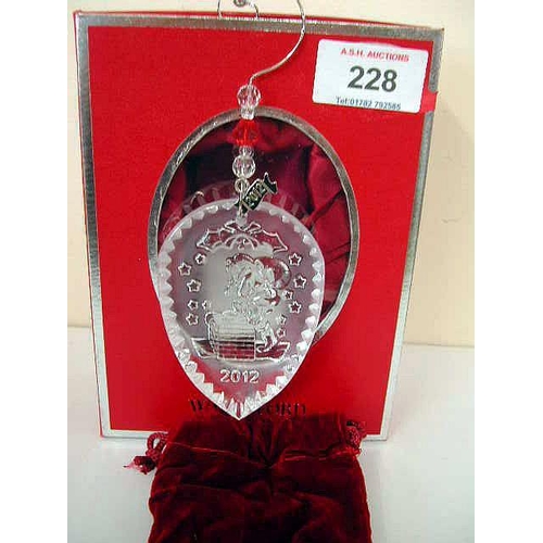 228 - WATERFORD CRYSTAL HANGING ORNAMENT 