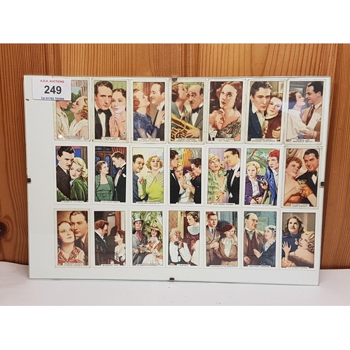 249 - FRAMED CIGARETTE CARDS (21)