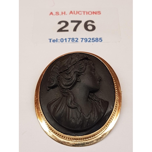 276 - 9ct GOLD CAMEO