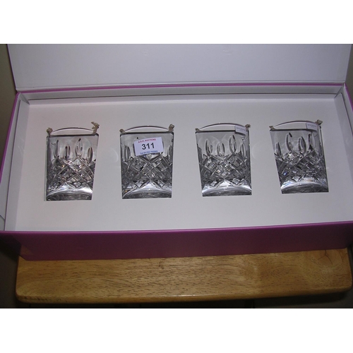 311 - ROYAL DOULTON CRYSTAL (Boxed Set Of Four) TUMBLERS  IN THE 