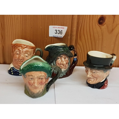 336 - ROYAL DOULTON MINIATURE TOBY JUGS (4)