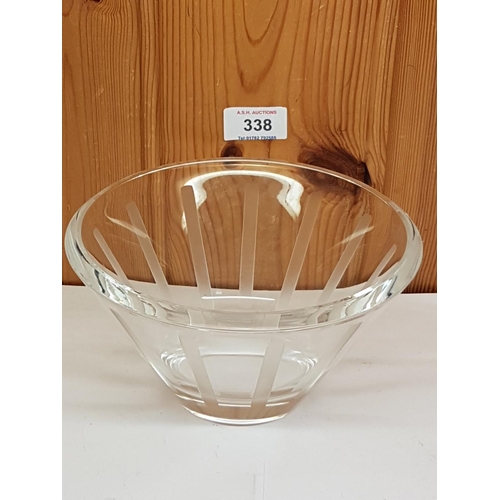 338 - WEDGWOOD CRYSTAL GLASS BOWL By Designer Vera Wang