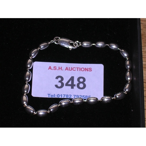 348 - SILVER LADIES BRACELET (Boxed)