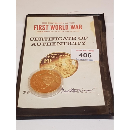 406 - JERSEY COMMEMORATIVE COIN With Certificate