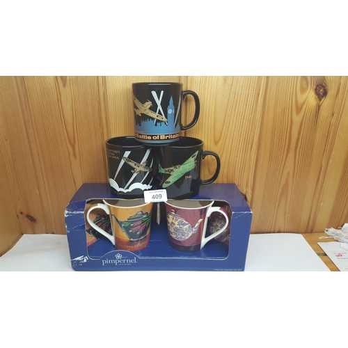 409 - PORTMEIRION (Boxed Set Of) MUGS Plus BATTLE OF BRITAIN MUGS