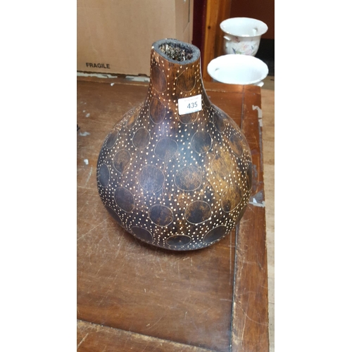 435 - BROWN VASE