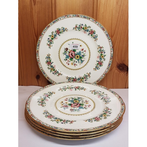 459 - COALPORT PLATES (5) IN THE MING ROSE DESIGN