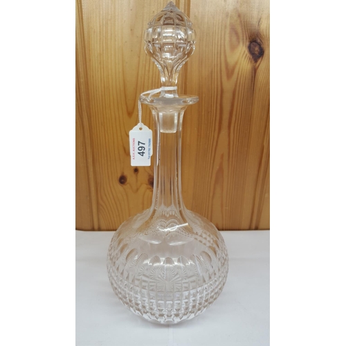 497 - CUT GLASS Large DECANTER