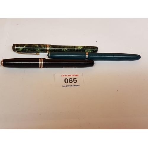 65 - CONWAY STEWART FOUNTAIN PENS (3) (Two With 14ct Gold Nibs)