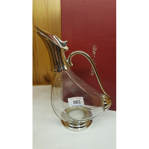 83 - SILVER EDITIONS SILVER PLATED / GLASS DECANTER (Original Box)