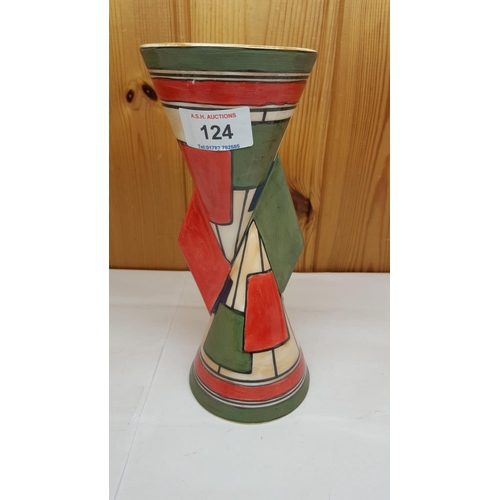 124 - WEDGWOOD (Clarice Cliff) CHINA YO-YO VASE