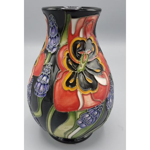 100 - MOORCROFT VASE IN THE COPTHALL LANE DESIGN  Limited Edition 150 This One Being No 052