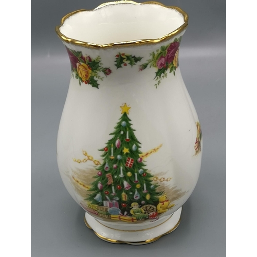 128 - ROYAL ALBERT CHINA VASE FROM THE CHRISTMAS MAGIC COLLECTION