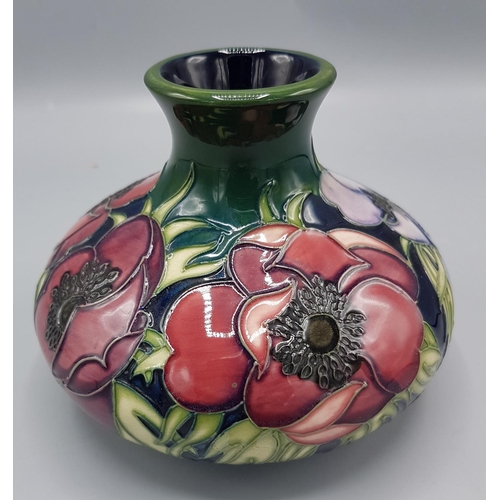 14 - MOORCROFT VASE IN THE ANEMONE TRIBUTE DESIGN