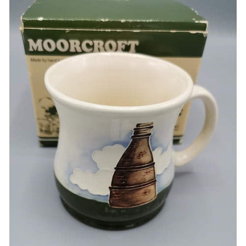 8 - MOORCROFT MUG IN THE BOTTLE KILN DESIGN (Original Box)