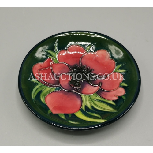 268 - MOORCROFT COASTER IN THE ANEMONE TRIBUTE DESIGN