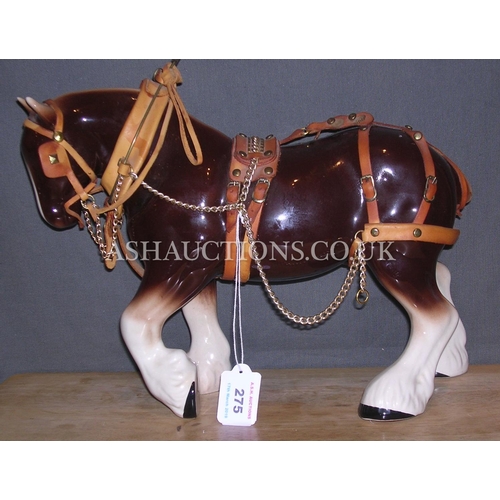 275 - POTTERY Large  MODEL OF A SHIRE HORSE