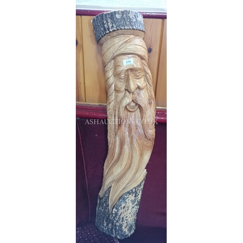 279 - CARVED WOODEN OLD FATHER TIME (Please Note This Lot Will NOT Be POSTED!!! ,Pick Up ONLY !!!!!)