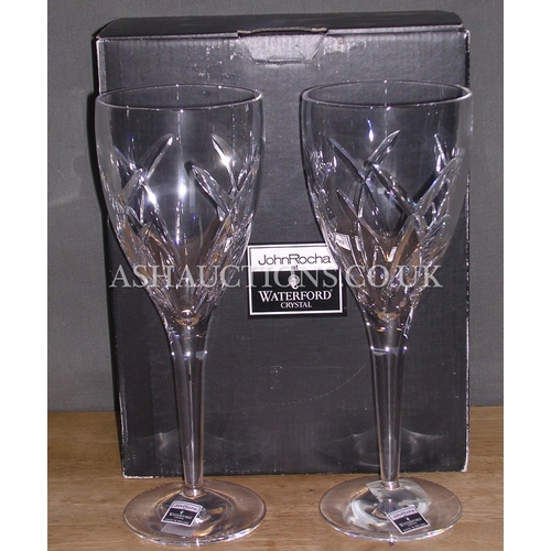 310 - WATERFORD CRYSTAL (Boxed Set Of Two) GOBLETS IN THE SIGNATURE DESIGN By Designer Mr John Rocha