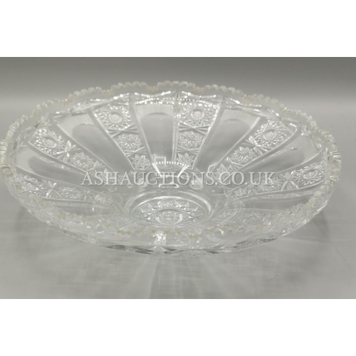 607 - CUT GLASS Large BOWL