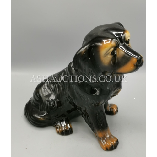 384 - POTTERY Ec Large MODEL OF A KING CHARLES SPANIEL FROM THE FIRE SIDE MODELS