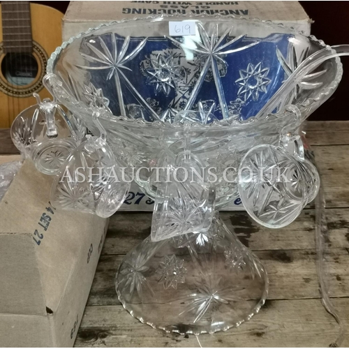 619 - EARLY AMERICAN PUNCH BOWL (Original Box) (Please Note This Lot Will NOT Be POSTED!!! ,Pick Up ONLY !... 